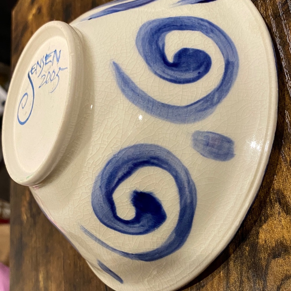 Artistic Face Signed “Jensen” Bowl 2005 - Picture 5 of 8